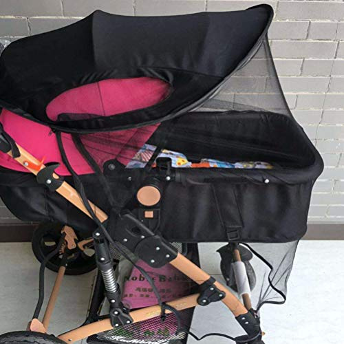 Generic Toldo Plegable para Cochecito con Protección UV UPF50+ para Todos los Modelos de Cochecito - Material de Licra - Ajuste Universal para las Cuatro Estaciones (BLACK)