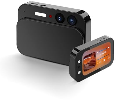 Lazmin112 Fotocamera Digitale 4K, 64 Mp, Schermo Touch, Zoom 16x, Autofocus, Stabilizzazione Dell'Immagine, Obiettivo Teleobiettivo 10x, Grandangolare, Visione Notturna, Otg, 32 Gb (BLACK)