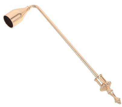 HOMSFOU Spegnicandele a Manico in Metallo Vintage, Estintore di Fiamma per Candele Design retrò, Accessorio Elegante per Casa e Hotel, Spegni Candela Sicuro e Pratico