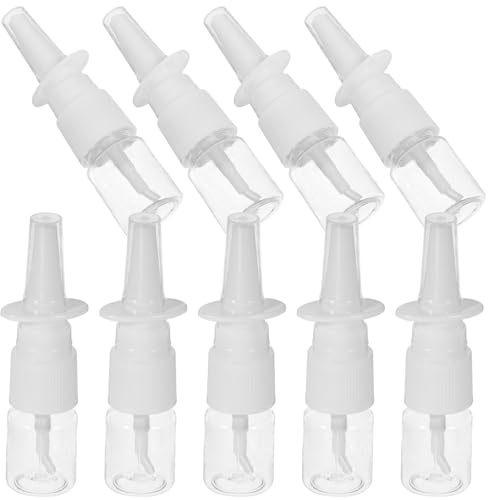 Lurrose 20 st tomma nässprayflaskor - 5 ml återfyllningsbar sprayflaska för näsrengöring saltlösning parfym - plastpumpsprayflaskor för resor hem och kontor