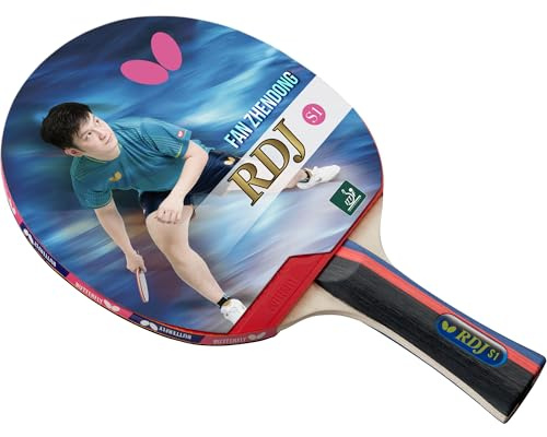 Butterfly RDJ S1 Shakehand Table Tennis Racket - Good Spin. Better Speed. Even Better Control - RDJ Series - Recommended For Beginning Level Players - International Table Tennis Federation Approved