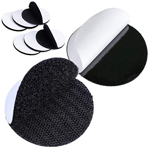 6 Paia 10CM Versatili Adesivo Tondo Forte Nero Strisce Adesive Auto Hook and Loop Strips