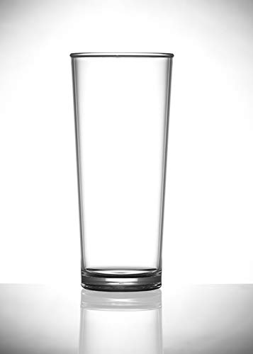 BBP Virtually Unbreakable Polycarbonate Beer Glass Elite Premium 20oz Pint CE Pack of 4