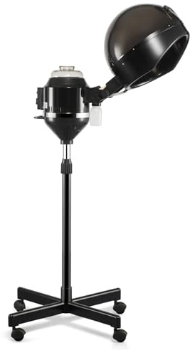 Artist hand Professional Hair Steamer for Deep Conditioning, Height-Adjustable Standing Hair Steamer with Timer, Hairdressing Care Hood Color Processor Beauty Salon Home