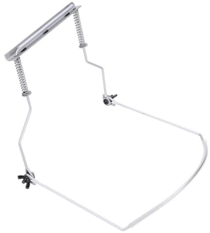 Mundharmonika Halter Verstellbar Metall Halshalter mit Anti-Kratz-Pads f¨¹r 10-Loch Mundharmonikas Komfortables Spielen Hochwertige Metallhalterung f¨¹r Blasinstrumente
