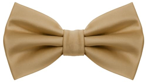 MASADA Herren Fliege Seidenlook, stufenlos verstellbar, handgefertigt, Hakenverschluss - 12 x 6 cm 100% Polyester