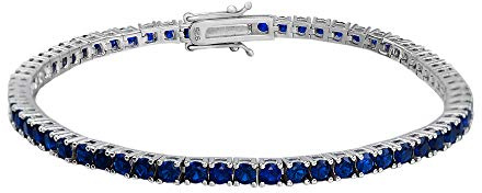 Gold Gala Tennis Armband 925 Sterling Silber Zirkonia Herren Damen