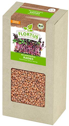 FLORTUS BIO Keimsprossen Radies | Gesunde & leckere Keimsprossen | Sprossensaat | Keimsprossen | Keimsaaten