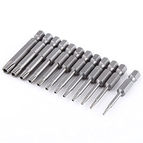 12 Pezzi Cacciavite a Stella, Set di Cacciaviti a Stella Punte Torx 50 Mm Set di Punte Magnetiche S2 Punte per Avvitatore a Percussione in Acciaio con Gambo 1/4 di Pollice