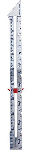 Sewing Gauge Sewing Measuring Tool Sewing Rulers for Sewing,Crafting, Marking Button Holes,Hem Gauge, Circle Compass, T Gauge Sewing Tools(Silver)