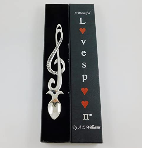 Welsh Solid Pewter Love Spoon We'll Keep a Welcome in The Hillside Made in England | LS542S