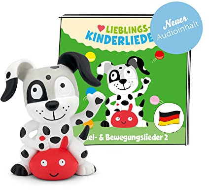 tonies Hörfigur für Toniebox, Lieblings-Kinderlieder – Spiel- und Bewegungslieder 2, Kinderlieder für Kinder ab 3 Jahren, Spielzeit ca. 49 Minuten
