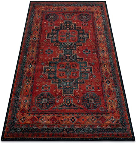 rugsx Wollteppich Omega für Wohnzimmer Schlafzimmer Rot 200x300 cm