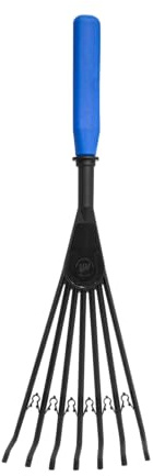 Tidee Red Gorilla Big Rake Short Blue Plastic Hand Rake for Indoors Outdoors Mucking Out Stable Garden