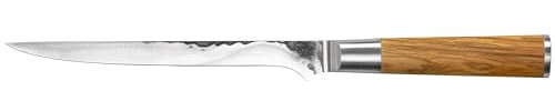 Forged Olive Filetiermesser 18cm, für Fisch und Fleisch, Fischmesser, in Holzkiste