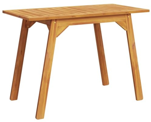 Gecheer Gartentisch Terrassentisch Tisch Esstisch Balkontisch Holztisch Gartenmöbel Beistelltisch Garten Terrasse Balkon 110x56x75 cm Massivholz Akazie