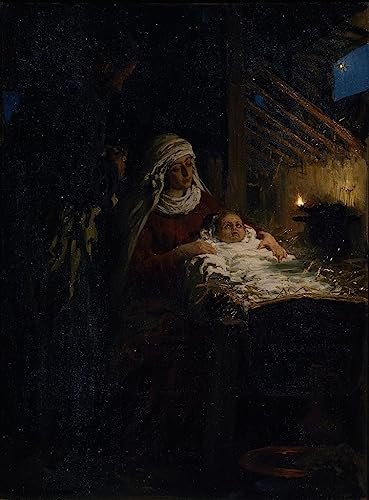 HCOTZHPY Berühmtes Gemälde Leinwand Bilder Kunstdrucke Abstrakt Poster Krippe von Ilja Jefimowitsch Repin Moderne Farbposter für Wohnzimmer 60x90cm