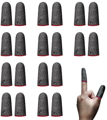 10 Paires Mobile Game Sleeve Finger, Doigtier de Jeu Mobile, Contrôleurs de Manchons de Jeu, Anti-Transpiration Respirant Finger Manches Écran Tactile Tir et Visée Sensibles pour Jeux de Téléphones