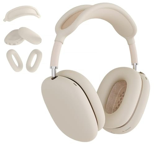 Foweroty Funda de Silicona para AirPod MAX (2024/2020), Funda para Almohadillas para los oídos, Cubierta para la Diadema, antiarañazos, Accesorios Ultra Protectora para Apple AirPods MAX (USB-C)