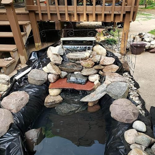 Revêtement de bassin en polyéthylène haute densité durable et imperméable, parfait pour les étangs extérieurs, doublure de bassin préformée, facile à couper et à installer, idéal pour les étangs à