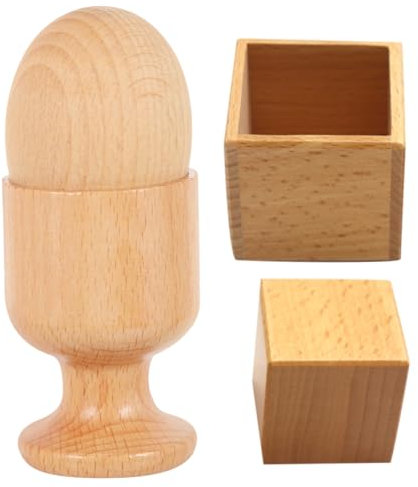 KONTONTY 2juegos Juguetes De Madera Educativos para Bebés De Coordinación Ojo-Mano con Huevo y Soporte Juguetes Sensoriales Montessori para Desarrollo Infantil y Aprendizaje Temprano