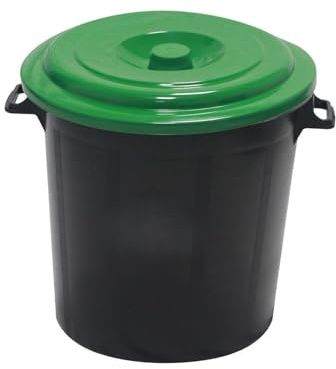 monkey ladder Cubo basura - cubo de 50 litros, color verde, material resistente y fácil de limpiar, ideal para uso en interiores y exteriores.*