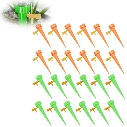 DmDoyy Goccia A Goccia Bottiglia, 18 Picchi Irrigazione Goccia Kit, Dispositivo Di Irrigazione Velocità Regolabile, L'apertura della bottiglia misura 1,1 pollice