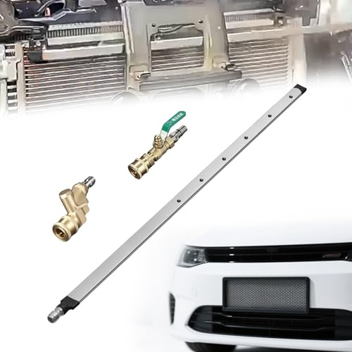 24'' Radiator Cleaning Wand, Portable Radiator Cleaning Tool, 4500 PSI Radiator Flush and Cleaner Tool,Radiator Pressure Washer Tool for Automotive Radiators, Condensers, HVAC & Heavy Machiner(24in)
