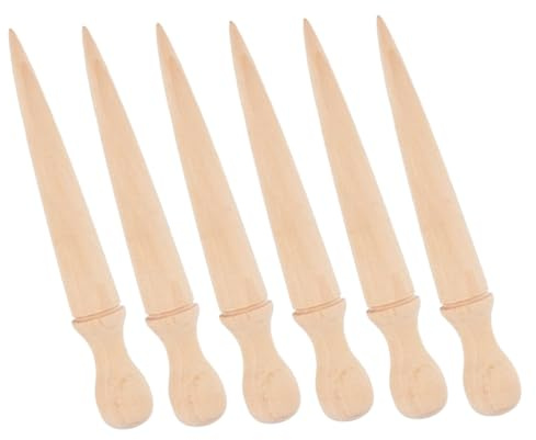 Abaodam 6piezas Excavadora para Jardín Herramienta De Jardinería Mango De Madera Duradero Fácil De Limpiar