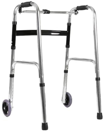 Gehhilfe,Höhenverstellbarer Gehwagen Für Senioren Und Behinderte,gehhilfe für senioren,Klappbar Gehbock,Leichtgewicht, Höhenverstellbar, Aus aluminium, Rutschfest, Ergonomische griffe, Bis 180 kg