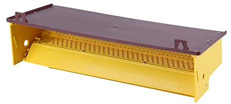 Fdit Herramienta de Cultivo de Abejas El Colector de Polen Ventilado de Plástico de Plástico Extraíbles de la Abeja Instalación Simple para Agente de Limpieza de Amarillo 39 * 14 * 10 Cm