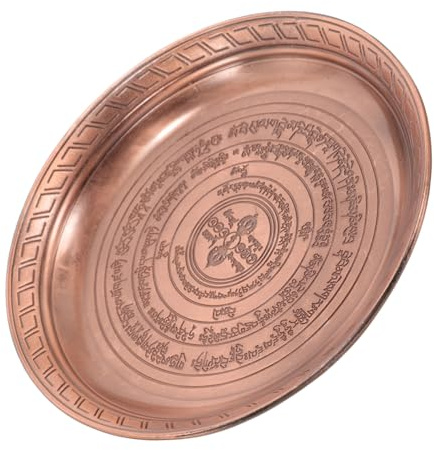 Ciieeo Vassoio Offerta Metallo Resistente per Cerimonie Vintage Piatto Worship Decorativo per e Design Solenne e Durevole