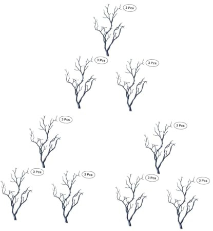 Alipis 9 Pièces Lot de Branches Artificielles Forme Cerf Décoratives Fausses Branches Tortueuses pour Vase Décoration Naturelle sans Entretien pour Mariage et Maison
