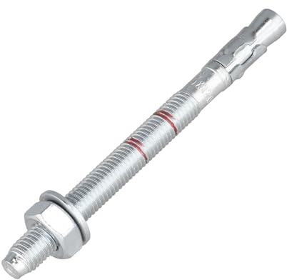 SCREW REBEL Bolzenanker M10x140mm – 50 Stück - Schwerlastanker für ungerissenen Beton – ETA-Zulassung Option 7 - SW17 - Keilanker Ankerbolzen Schwerlastdübel Industriequalität verzinkt