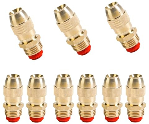 Ugello di ottone regolabile per il sistema di irrigazione esterna 10pcs Atomization Mist Sprock adatto a giardino, umido, paesaggio prato, irrigazione agric Adjustable atomization spray head 10 pezzi