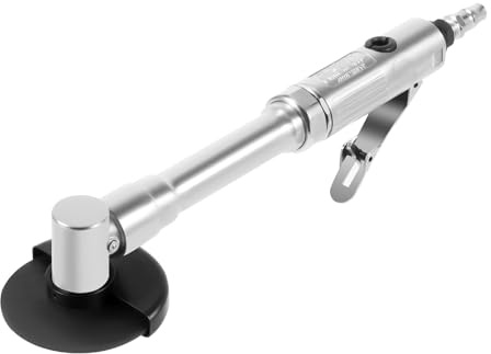 JAYEUW Amoladora angular, mango largo, disco de 80 mm de diámetro, potencia 720 W, 90 psi, presión de aire 4,0 CFM, consumo de aire de 31 x 8 x 6 cm, cubierta protectora, lijadora neumática para