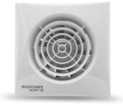 Envirovent SIL100S (No Timer) Silent-100 Axial Silent Bathroom Extractor Fan 100 mm / 4 Standard Model White