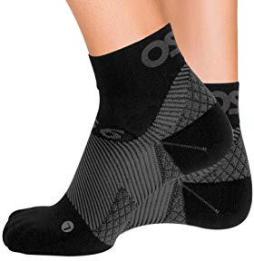 Orthosleeve FS4, Coppia Calze a Compressione Graduata Brevettata per il Trattamento di Fascite Plantare e Tallone d’Achille, Taglia M, Nero