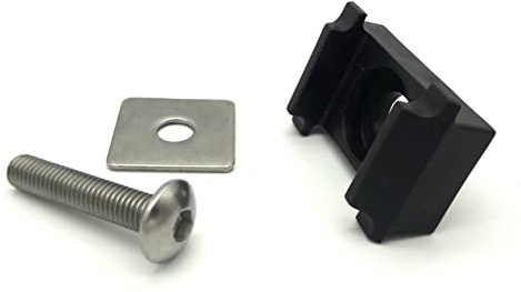 20x KU schwarz + Klemmplatte + Schraube 5,5 Doppelstabmattenzaun Halter Zaun Eck Schwarz 9 mm