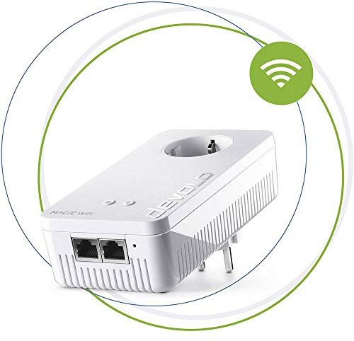 devolo Magic 2 WiFi Ergänzungsadapter 2-1-1 (2400mbps Powerline + 2xLAN)