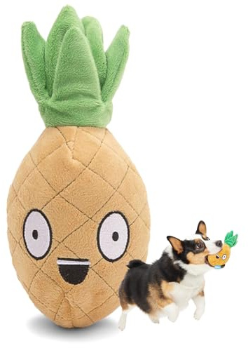 BarkBox Penny The Pineapple 2-in-1 Interactive Plush Dog Toy
