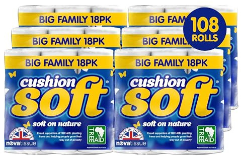 Cushion Soft 500481 - Papel higiénico (18 unidades), color blanco