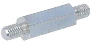 10X 428X20 Distanzmuffe mit Gewinde 20mm Außengew: M5 sechskant Stahl DREMEC