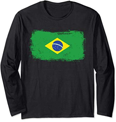 Brasile Brasile Bandiera nazionale Maglia a Manica