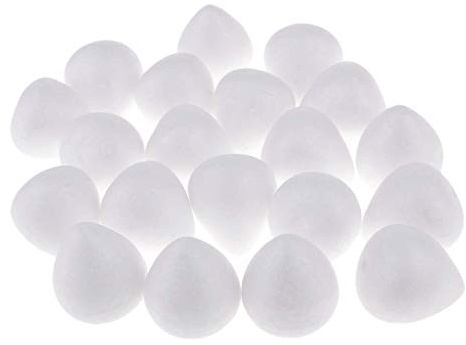 Inzopo 20 Pieces 30 x 35mm Polystyrene Styrofoam Foam Craft Balls Foam Rose Bud Drops Flower Stamens Sugarcraft Flower Formers Cake Craft DIY Materials