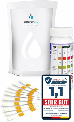 50x 3in1 Wasserteststreifen für pH-Wert, Alkalinität & Aktivsauerstoff – Wasser Test für Pool, Whirlpool, Spa, Aquarium & Trinkwasser – schnelle & präzise Wasseranalyse inkl. Farbskala & Anleitung