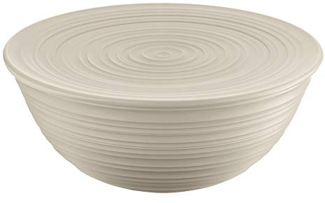 Guzzini - Tierra, Récipient XL avec Couvercle en Plastique Recyclé, Bol - Argile, Ø 30xh13 cm | 5000ml - 17500179