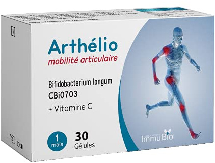 Arthélio - Complément Alimentaire Arthrose & Articulations - Multivitamines - Vitamine C Collagène, Zinc & Bifidobacterium longum - Soutient la Mobilité & Soulage les Douleurs - 30 Gélules - Fabriqué