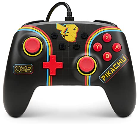 PowerA Enhanced Wired Controller for Nintendo Switch - Pokémon: Pikachu Arcade