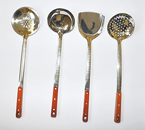 Set Schaumlöffel+Schöpflöffel+Schulterblatt+Löffel 4х45cm USBEKISCHES PILAW-SET